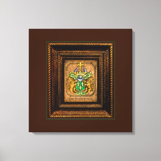 Nederlands familiewapen van Westervelt ingelijst Canvas Afdruk (Voorkant)