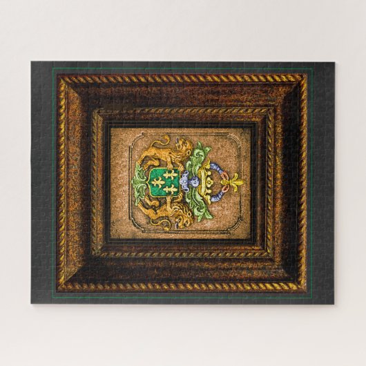 Nederlands familiewapen van Westervelt ingelijst Legpuzzel (Horizontaal)