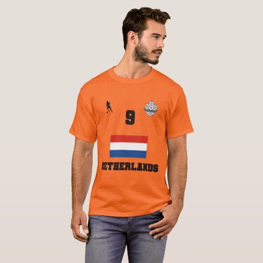 Nederlands Football Voetbal Nationaal Team T-Shirt (Voorkant volledig)