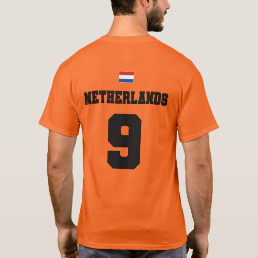 Nederlands Football Voetbal Nationaal Team T-Shirt (Achterkant)