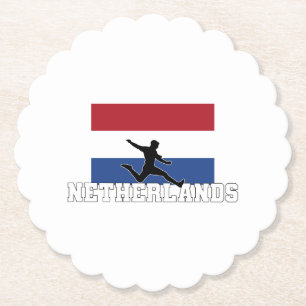 Nederlands Football Voetbalteam Kartonnen Onderzetters
