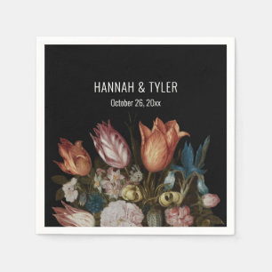 Nederlands geschilderde tulpen iris + meer kleurri servet