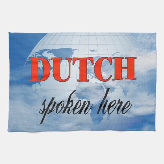 Nederlands gesproken hier troebele aarde theedoek (Horizontaal)