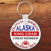 Nederlands Harbour Alaskan King Crab Crew Lid Sleutelhanger (Voorkant)