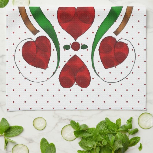 Nederlands hart theedoek (Gevouwen)