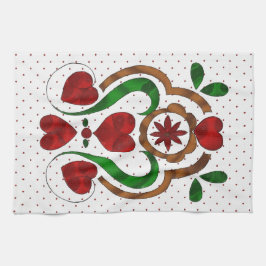 Nederlands hart theedoek