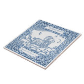 Nederlands  herkenningsteken met de blauwe kaart v tegeltje (Zijkant)