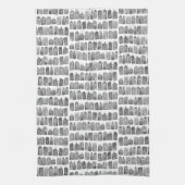 Nederlands Houses Winter Amsterdam City Pattern Theedoek (Verticaal)