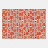 Nederlands huis met fietsen met tulps Amsterdam Inpakpapier Vel (Voorkant 2)