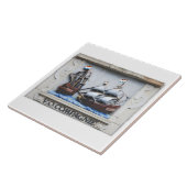 Nederlands-Indisch bedrijf drijvend beeldhouwwerk Tegeltje (Zijkant)