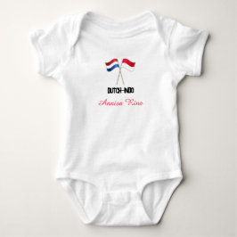 Nederlands-Indo met twee vlaggen met gepersonalise Romper