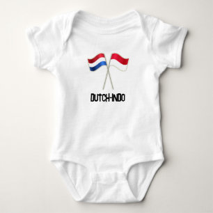 Nederlands-Indo met twee vlaggen Romper