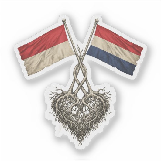 Nederlands Indonesisch Sticker (Voorkant)