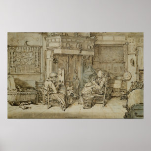 Nederlands interieur, 1617 poster