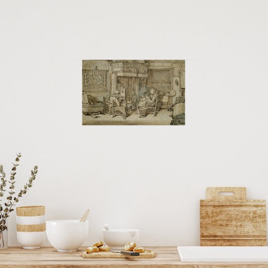 Nederlands interieur, 1617 poster (Keuken)