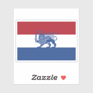 Nederlands-Iraanse Leeuw-en-Zon-Erflag Sticker