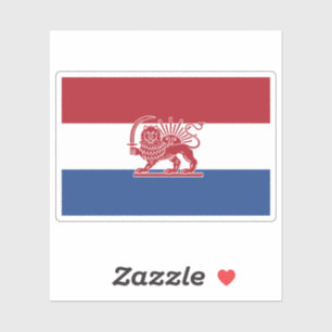 Nederlands-Iraanse Leeuw-en-Zon-Erflags Sticker