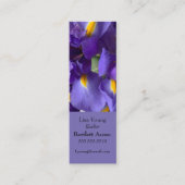 Nederlands iris bouquet bladwijzer mini visitekaartje (Voorkant)
