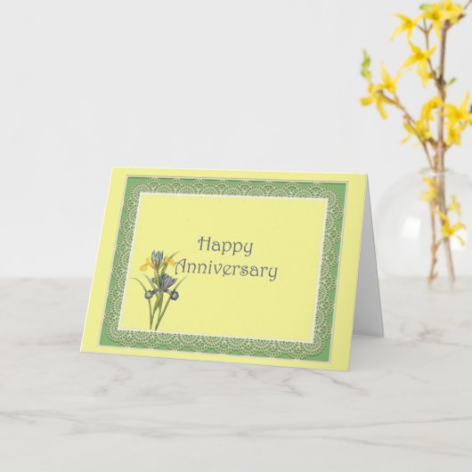 Nederlands Iris-Jubileum Kaart (Gele Bloem)