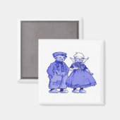 Nederlands Kind in blauw Magneet (Voorkant / Achterkant)