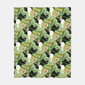 Nederlands konijn op groene stuitbare thuisingang fleece deken (Voorkant)