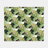 Nederlands konijn op groene stuitbare thuisingang fleece deken (Voorkant (Horizontaal))