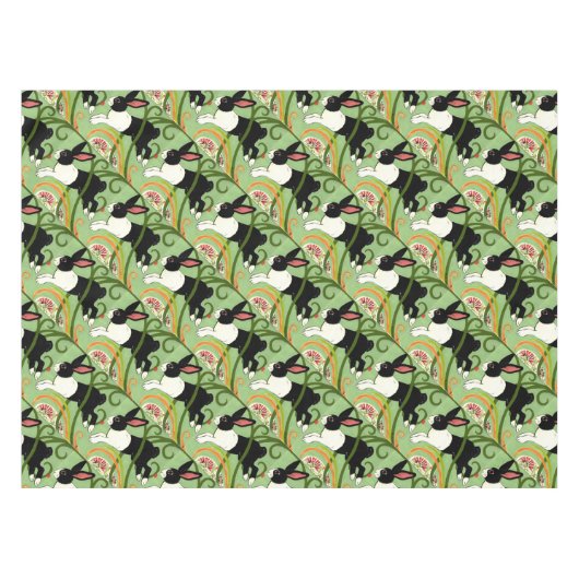 Nederlands konijn op groene stuitbare thuisingang tafelkleed (Voorkant (Horizontaal))