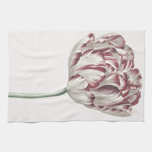  Nederlands Kunst: Witte en rode Tulp Theedoek (Horizontaal)
