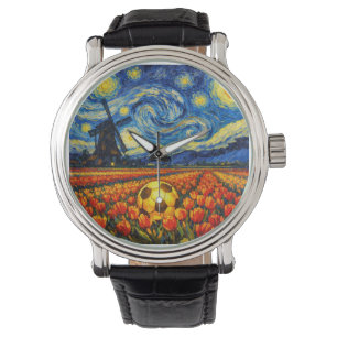 Nederlands Landmark en Landschap Voetbal Horloge