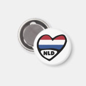 Nederlands landnummer Vlaggenhuis, NLD Magneet (Voorkant / Achterkant)