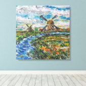 Nederlands Landschap Canvasprint Canvas Afdruk (Insitu (Houten vloer))