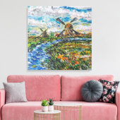 Nederlands Landschap Canvasprint Canvas Afdruk (Insitu (Woonkamer))
