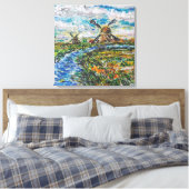 Nederlands Landschap Canvasprint Canvas Afdruk (Insitu (Slaapkamer))