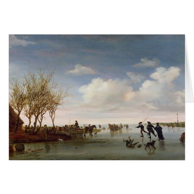 Nederlands landschap met Skaters (Voorkant Horizontaal)