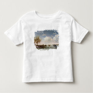 Nederlands landschap met Skaters Kinder Shirts