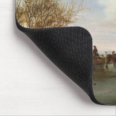 Nederlands landschap met Skaters Muismat (Hoek)