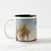 Nederlands landschap met Skaters Tweekleurige Koffiemok (Links)