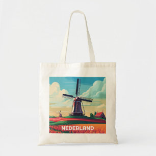Nederlands Landschap Tulp Windmolen Nederlandse Vl Tote Bag