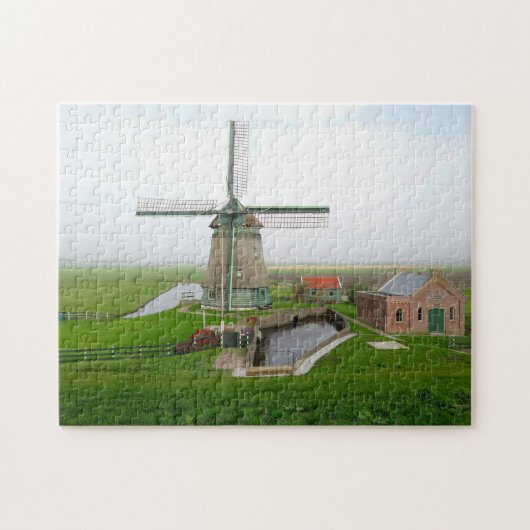 Nederlands landschappelijk landschap gebouwen mole legpuzzel (Horizontaal)