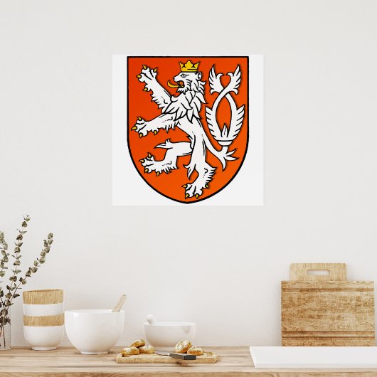 Nederlands leeuwenembleem Nederlands Poster (Keuken)