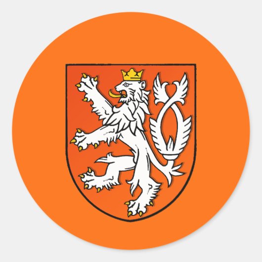 Nederlands leeuwenembleem Nederlands Ronde Sticker (Voorkant)
