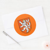 Nederlands leeuwenembleem Nederlands Ronde Sticker (Envelop)