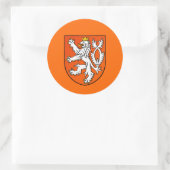 Nederlands leeuwenembleem Nederlands Ronde Sticker (Tas)