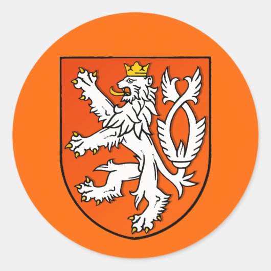 Nederlands leeuwenembleem Nederlands Ronde Sticker (Voorkant)