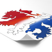 Nederlands leeuwenNederlandse vlag Poster (Hoek)