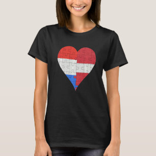 Nederlands - Letlands - vlaghart T-shirt