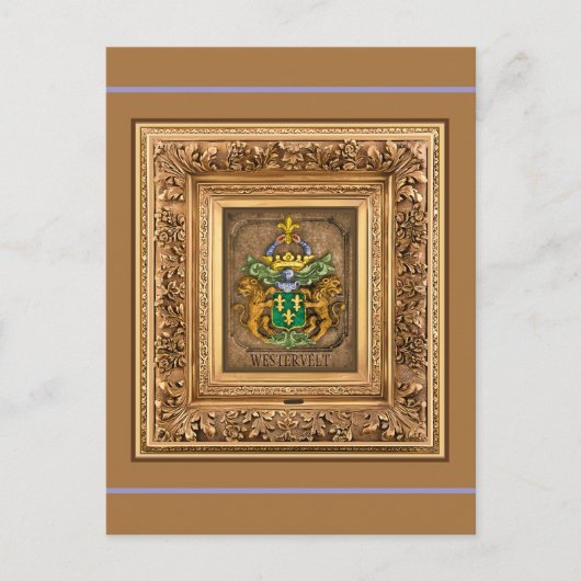 Nederlands Mat van de familie Van Westervelt Briefkaart (Voorkant)