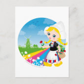 Nederlands meisje briefkaart (Voorkant)