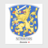 nederlands nationaal wapenschild sticker (Vel)