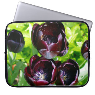 Nederlands Paars Groen Zwarte Tulpen Foto Laptop Sleeve